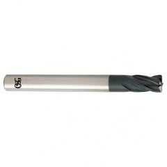 12mm Dia. x 110mm Overall Length 4-Flute 3mm C/R Solid Carbide SE End Mill-Round Shank-Center Cutting-TiALN - A1 Tooling