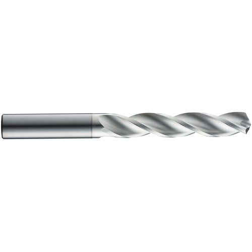 4.7 mm Dia. × 6 mm Shank × 36 mm Flute Length × 74 mm OAL, 5xD, 124°, TB, 3 Flute, External, Round Solid Carbide Drill - Exact Industrial Supply