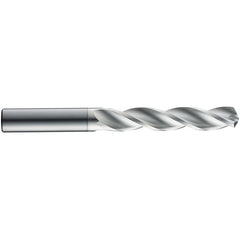 11/64″ Dia. × 6 mm Shank × 36 mm Flute Length × 74 mm OAL, 5xD, 124°, TB, 3 Flute, External, Round Solid Carbide Drill - Exact Industrial Supply