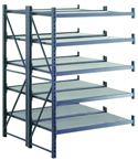 50 x 52 x 78" - Welded Frame Double Straight Shelving Add-On Unit (Gray) - A1 Tooling