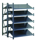 50 x 48 x 78" - Welded Frame Double Inverted Tilt Shelving Add-On Unit (Gray) - A1 Tooling