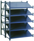 50 x 50 x 78" - Welded Frame Double Straight/Tilt Shelving Add-On Unit (Gray) - A1 Tooling