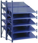 50 x 48 x 78" - Welded Frame Double Tilt Shelving Add-On Unit (Gray) - A1 Tooling