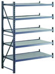 50 x 26 x 78" - Welded Frame Single Straight Shelving Add-On Unit (Gray) - A1 Tooling