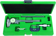 3 Pc. Measuring Tool Set - Includes Caliper, Micrometer and Scale - A1 Tooling