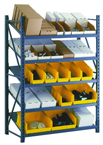 52 x 24 x 78" - Welded Frame Single Tilt Shelving Starter Unit (Gray) - A1 Tooling