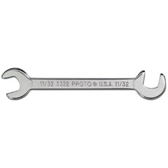 Proto Short Satin Angle Open-End Wrench - 11/32″ - A1 Tooling