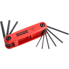 ‎Proto 9 Piece Folding Hex Key Set with Comfort Grip: .050-3/16″ - A1 Tooling