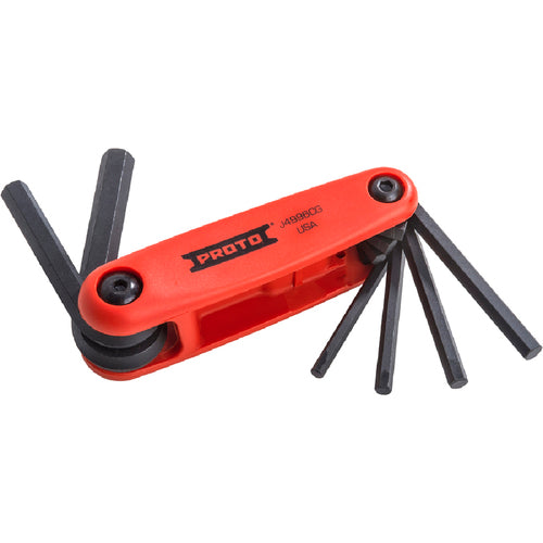 ‎Proto 6 Piece Folding Hex Key Set with Comfort Grip: 5/32-3/8″ - A1 Tooling