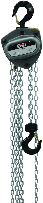 L-100-1000WO-30, 10-Ton Hand Chain Hoist with 30' Lift & Overload Protection - A1 Tooling