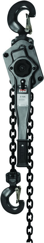 JLP-A Series 3 Ton Lever Hoist, 20' Lift & Shipyard Hooks - A1 Tooling