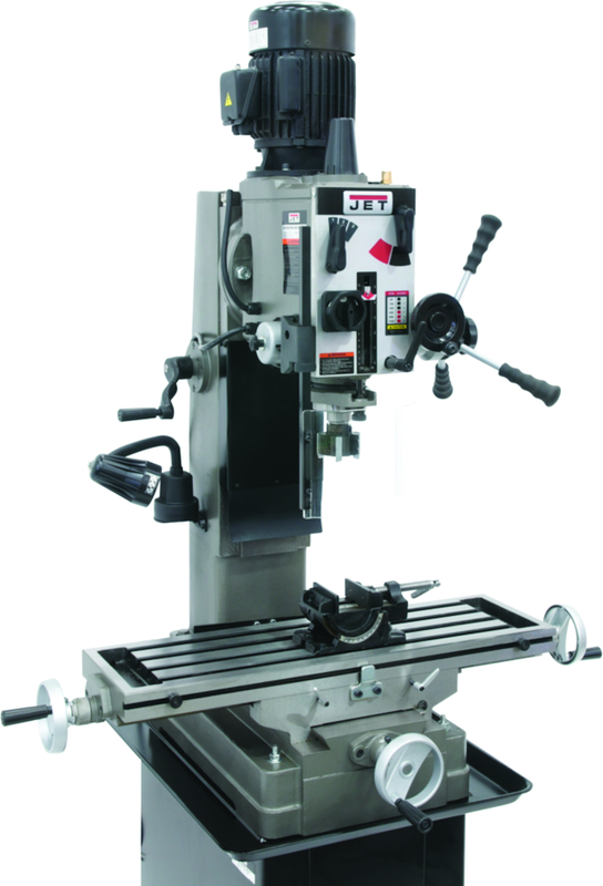 JMD-45GH Geared Head Square Column Mill Drill with Newall DP700 2-Axis DRO - A1 Tooling