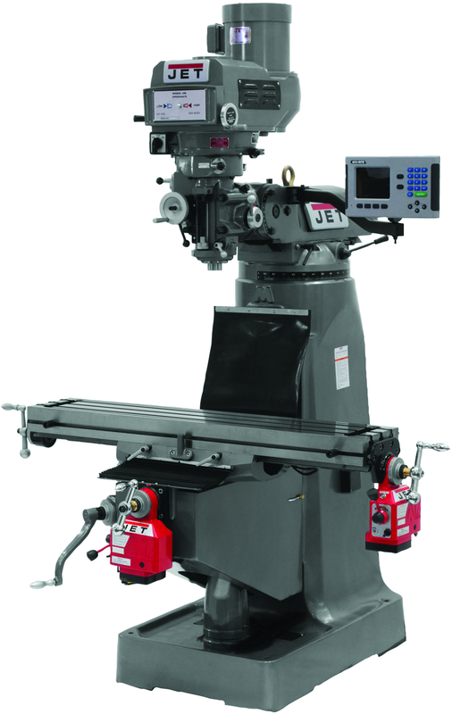 JTM-4VS-1 Mill With 3-Axis ACU-RITE 200S DRO (Quill) With X and Y-Axis Powerfeeds - A1 Tooling