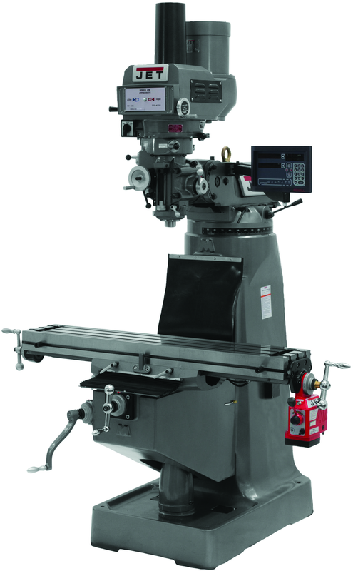 JTM-4VS Mill With Newall DP700 DRO With X-Axis Powerfeed and Power Draw Bar - A1 Tooling