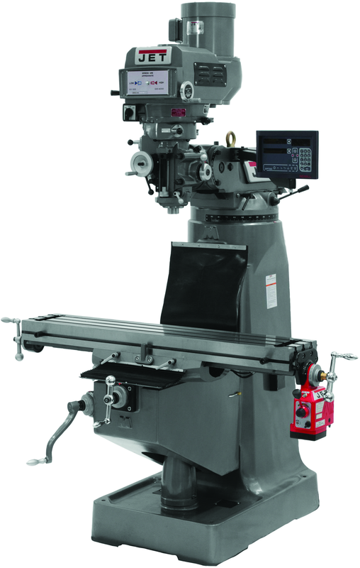 JTM-4VS Mill With Newall DP700 DRO and X- Axis Powerfeed - A1 Tooling