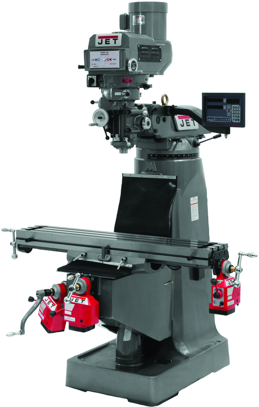 JTM-4VS Mill With ACU-RITE 200S DRO With X and Y-Axis Powerfeeds - A1 Tooling