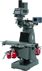 JTM-1050 Mill With 3-Axis ACU-RITE 200S DRO (Quill) With X and Y-Axis Powerfeeds and Power Draw Bar - A1 Tooling