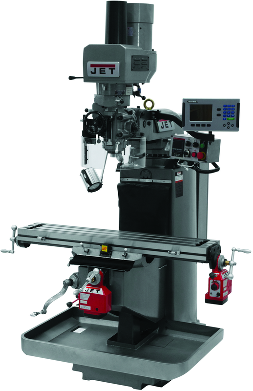 JTM-949EVS Mill With Acu-Rite 200S DRO With X and Y-Axis Powerfeeds and Air Powered Drawbar - A1 Tooling