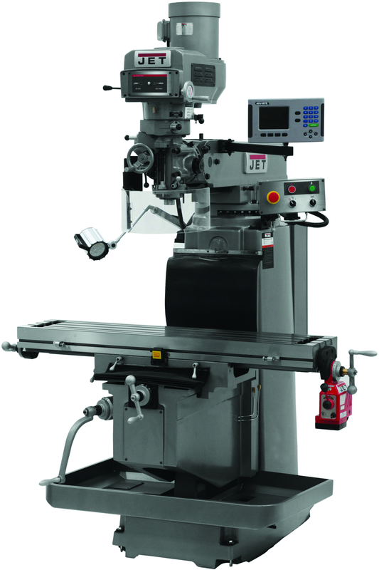 JTM-1254RVS with Acu-Rite 300S 3X (Q) DRO, X & Y Powerfeeds & Air Power Drawbar - A1 Tooling