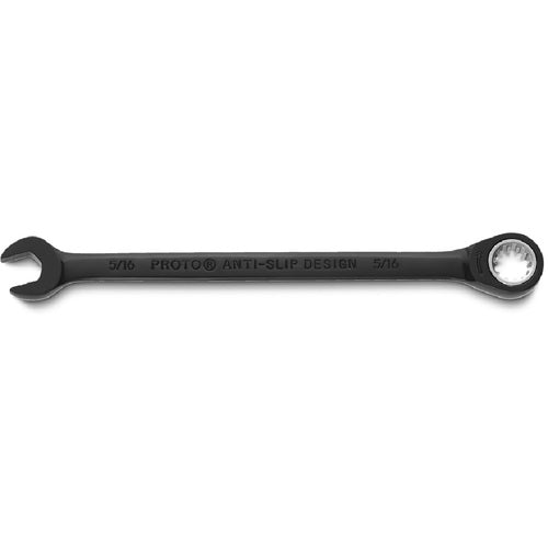 Proto Black Chrome Combination Non-Reversible Ratcheting Wrench 5/16″ - Spline - A1 Tooling