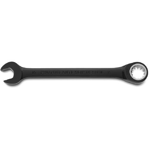 Proto Black Chrome Combination Non-Reversible Ratcheting Wrench 16 mm - Spline - A1 Tooling