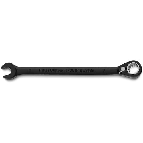 Proto Black Chrome Combination Reversible Ratcheting Wrench 8 mm - Spline - A1 Tooling