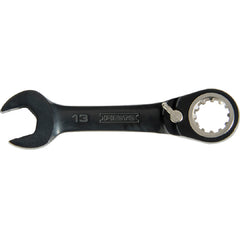 Proto Black Chrome Combination Stubby Reversible Ratcheting Wrench 13 mm - Spline - A1 Tooling