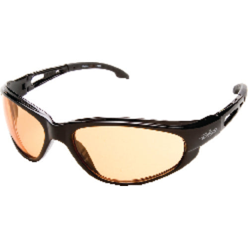 Amber Lens- Fog/Scratch Resistant- Flex Nylon Black Frame - A1 Tooling