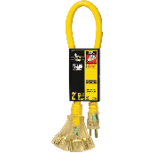 Extension Cord - 2' Extra HD 3-Outlet (Powerlite) - A1 Tooling