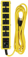6 Outlet - Black/Yellow - Surge Protector/Circuit Breaker - A1 Tooling