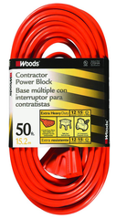 Extension Cord - 50' Extra HD 3-Outlet (Power Block) - A1 Tooling