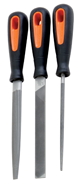 3 Pc. 8" 2nd Cut Engineering File Set - Ergo Handles - A1 Tooling