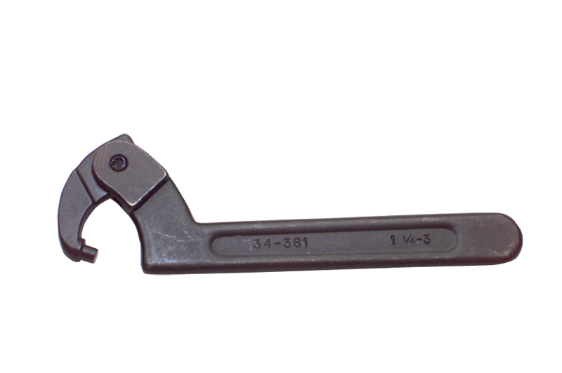 4-1/2 to 6-1/4'' Dia. Capacity - 10-1/2'' OAL - Adjustable Pin Spanner Wrench - A1 Tooling