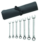 7 Piece - Reversible Combination Ratcheting Wrench Set SAE - A1 Tooling