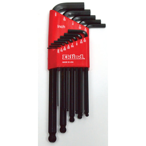 13 Pieces-0.050″-3/8″ Long Arm Style - Ball End Hex Key Set - A1 Tooling