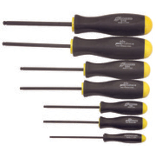 6 Pieces-1.5-5 mm Screwdriver Style - Ball End Hex Driver Set with Ergo Handles - A1 Tooling