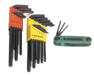 30 Piece - .050 - 3/8"; 1.5 - 10mm; & T6 - T25 Reg; Ball End; & Fold up Style - Hex Key & Torx Set - A1 Tooling