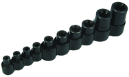 10 Piece - E-5; E-6; E-7; E-8; E-10; E-12; E-14; E-16; E-18 & E-20- Torx Socket Sets For External Bolts - A1 Tooling