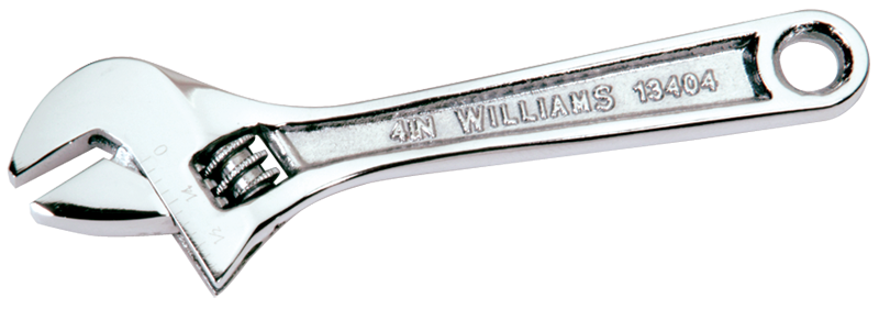 1-1/2'' Opening - 12'' OAL - Chrome Plated Adjustable Wrench - A1 Tooling