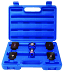 5T Hydraulic Flat Body Cylinder Kit with various height magnetic adapters in Carrying Case - A1 Tooling