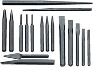 Snap-On/Williams 17 Piece Punch & Chisel Set -- #PC17; 1/8 to 1/2 Punches; 5/16 to 3/8 Chisels - A1 Tooling