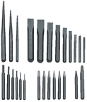 27 Piece Punch & Chisel Set -- #PC27; 3/32 to 1/2 Punches; 1/4 to 1-1/8 Chisels - A1 Tooling
