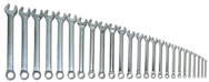 Snap-On/Williams Fractional Combination Wrench Set -- 26 Pieces; 12PT Chrome Plated - A1 Tooling