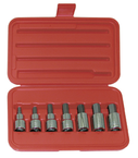 7 Piece - 1/4; 5/16; 3/8; 7/16; 1/2; 9/16; 5/8" - 1/2" Drive - Hex Bit Set - A1 Tooling