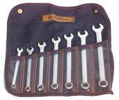 Wright Tool Fractional Combination Wrench Set -- 7 Pieces; 12PT Chrome Plated; Includes Sizes: 3/8; 7/16; 1/2; 9/16; 5/8; 11/16; 3/4"; Grip Feature - A1 Tooling