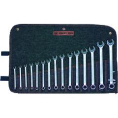 Wright Tool Metric Combination Wrench Set -- 15 Pieces; 12PT Chrome Plated; Includes Sizes: 7; 8; 9; 10; 11; 12; 13; 14; 15; 16; 17; 18; 19; 21; 22mm - A1 Tooling
