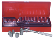 21 Piece - #A34 - 3/8 to 7/8" - 3/8'' Drive - 12 Point - Socket Set - A1 Tooling