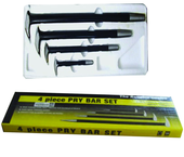 4 Piece - 6; 12; 16 & 20" - Solid Steel - Pry Bar Set - A1 Tooling