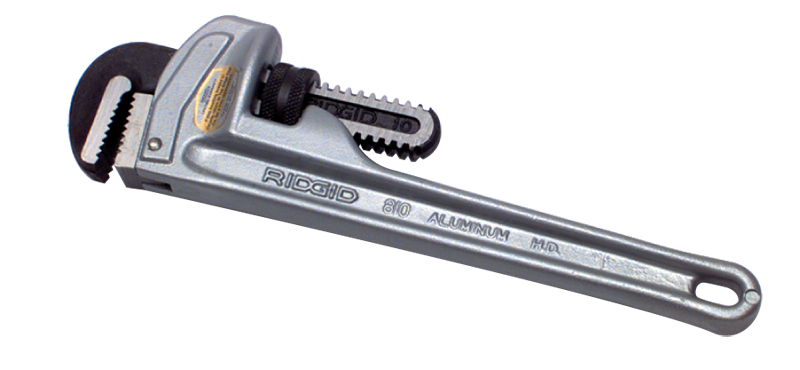 1-1/2" Pipe Capacity - 10" OAL - Aluminum Pipe Wrench - A1 Tooling