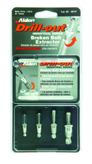 #4017P; Removes 1/4 - 1/2" SAE Screws; 4 Piece Drill-Out - Screw Extractor - A1 Tooling